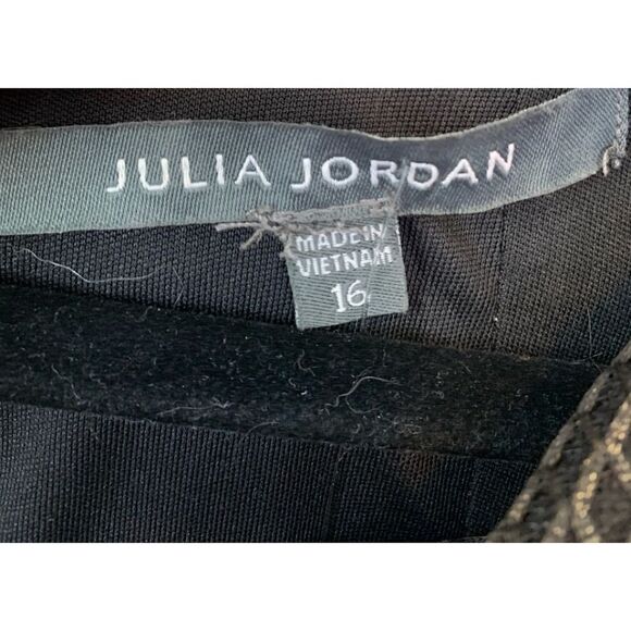 Julia Jordan Black Mesh Party Dress Size 16‎ - Picture 7 of 12
